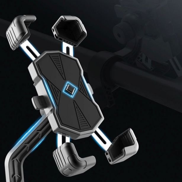 Cell Phone Mount - 4 Corner Profile, 4.5-7.2 Inch Phones, 20-30mm Handlebar Mount - Image 10