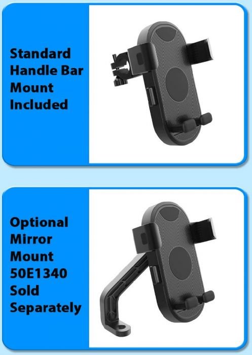 Cell Phone Mount - Side & Bottom Support Profile, 4.5-7.2 Inch Phones, 20-30mm Handlebar Mount - Image 7